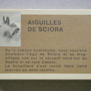 Plaquette Aiguilles de Sciora par Philippe Jaccard