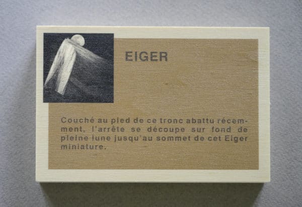 Plaquette Eiger par Philippe Jaccard