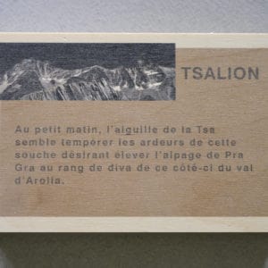 Plaquette Tsalion par Philippe Jaccard