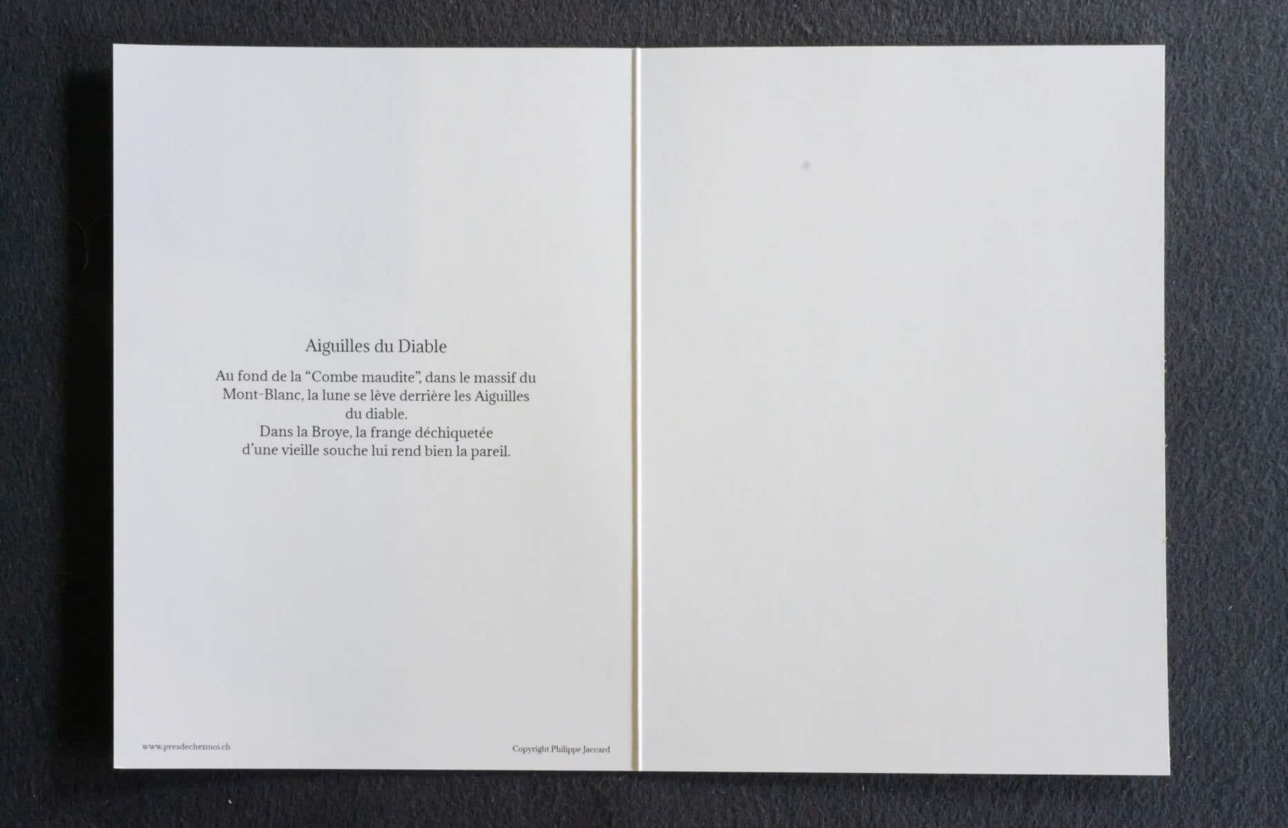 Carte de Voeux des Dent Blanche depuis les Monts-rouges d'Arolla par Philippe Jaccard